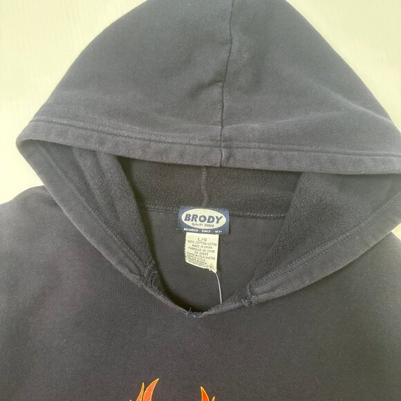 Y2K Brody Flames Hoodie L - Picture 3 of 3